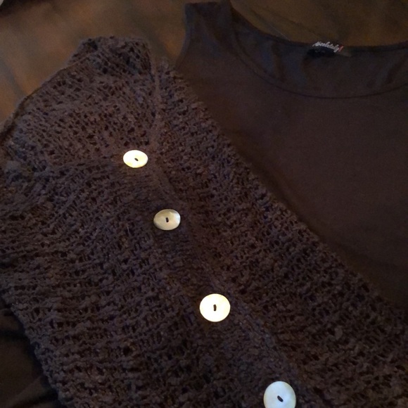 Absolutely! Maxi sleeveless tank, side split hem light black/dk gray soft dress - Picture 6 of 6